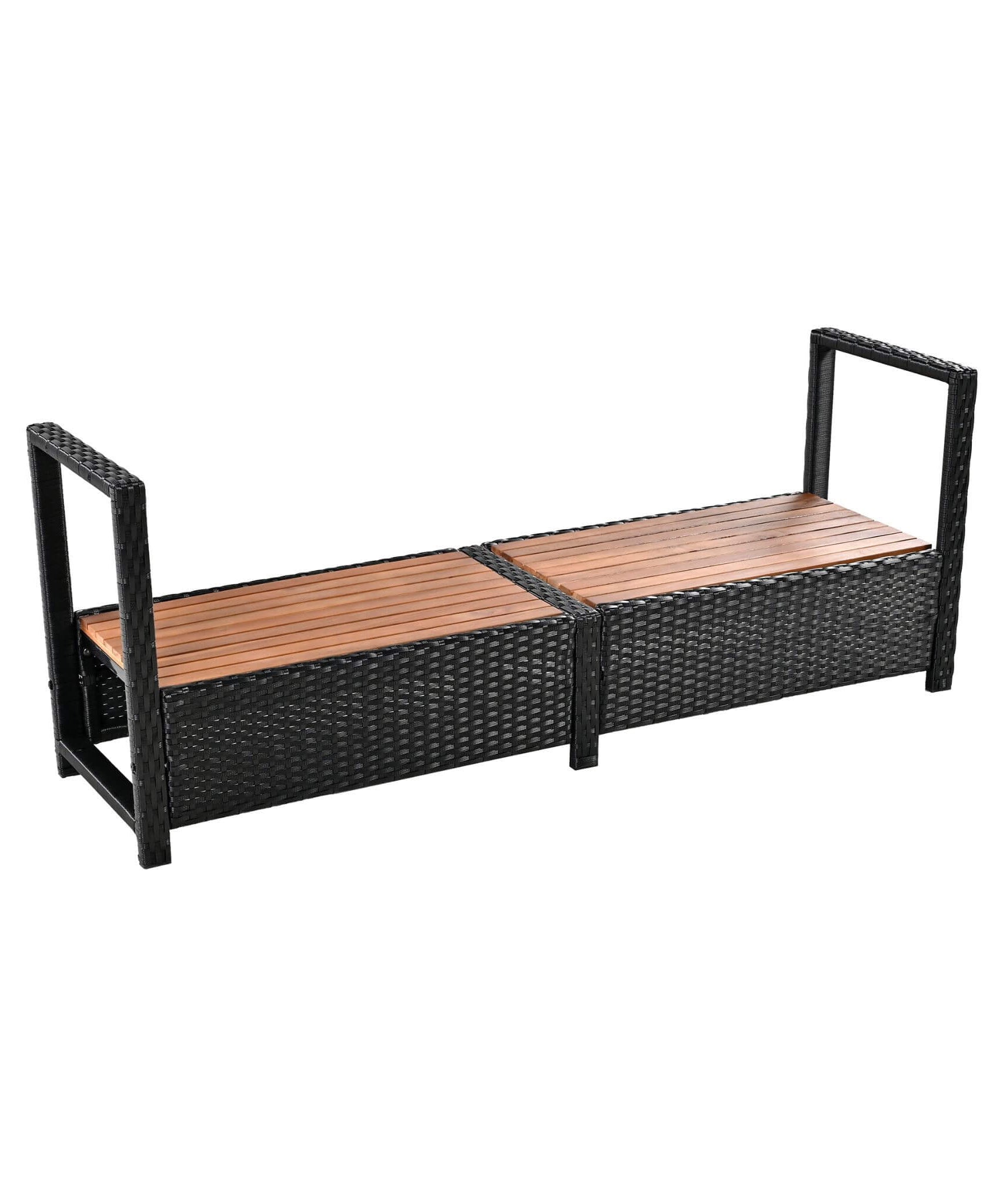 Alora Large Outdoor Quadrilateral Spa Surround Rattan Sectional Sofa Set With Storage Compartments (SAK80217)