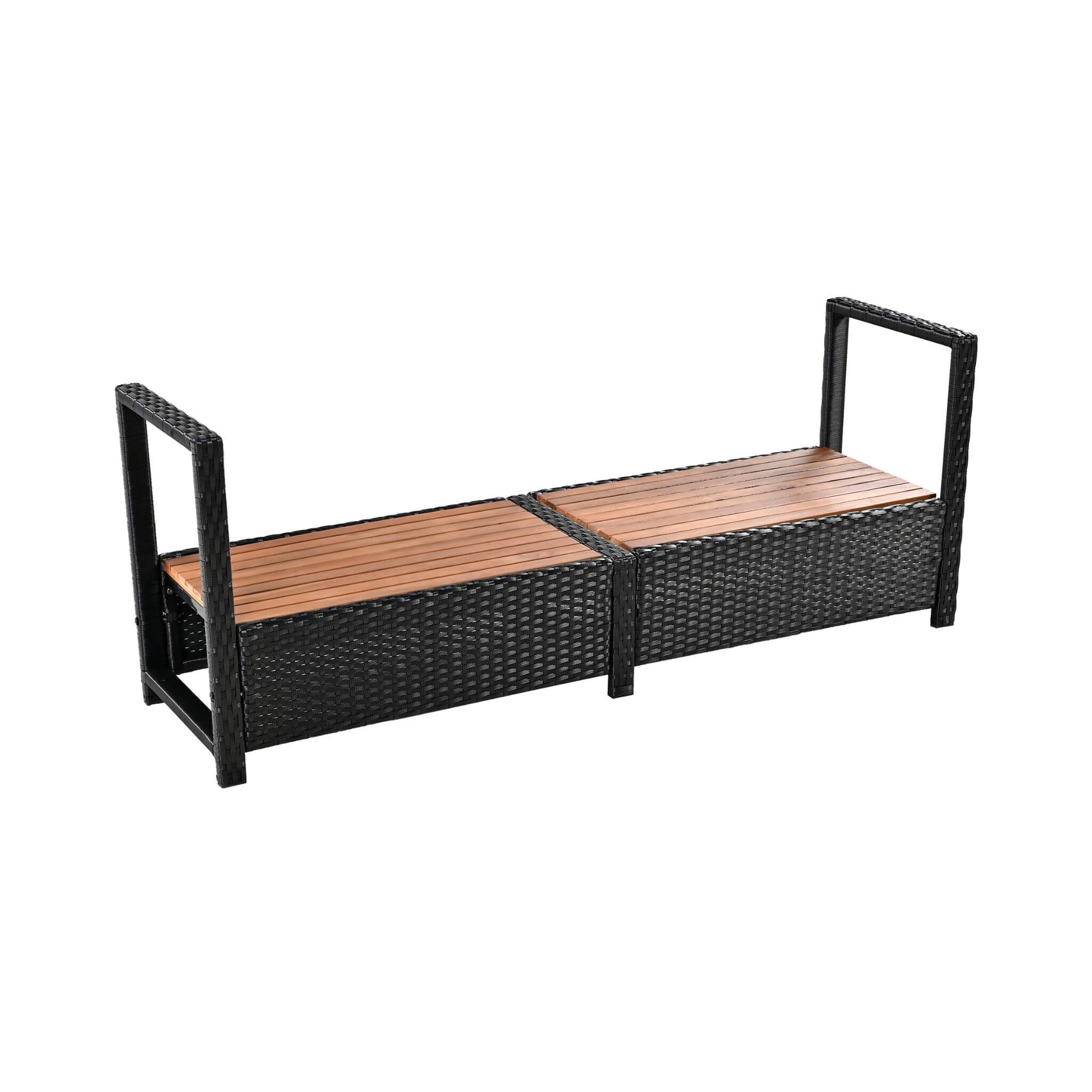 Alora Large Outdoor Quadrilateral Spa Surround Rattan Sectional Sofa Set With Storage Compartments (SAK80217)