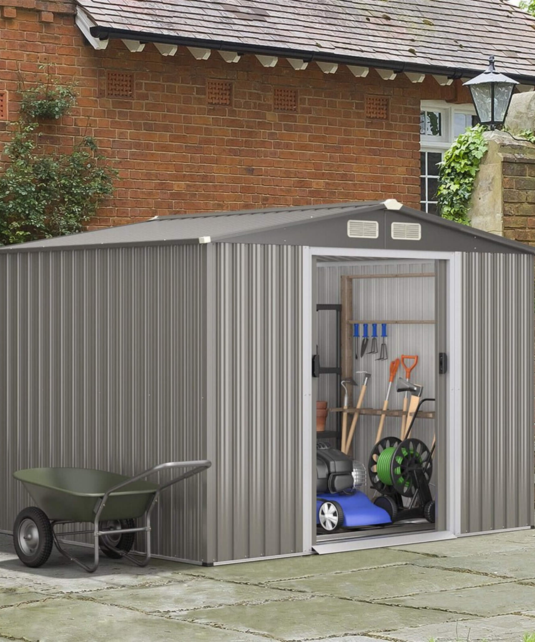 [08X06FT] Alora Premium Outdoor Steel Tool Storage Garden Backyard Shed (SAK74185)