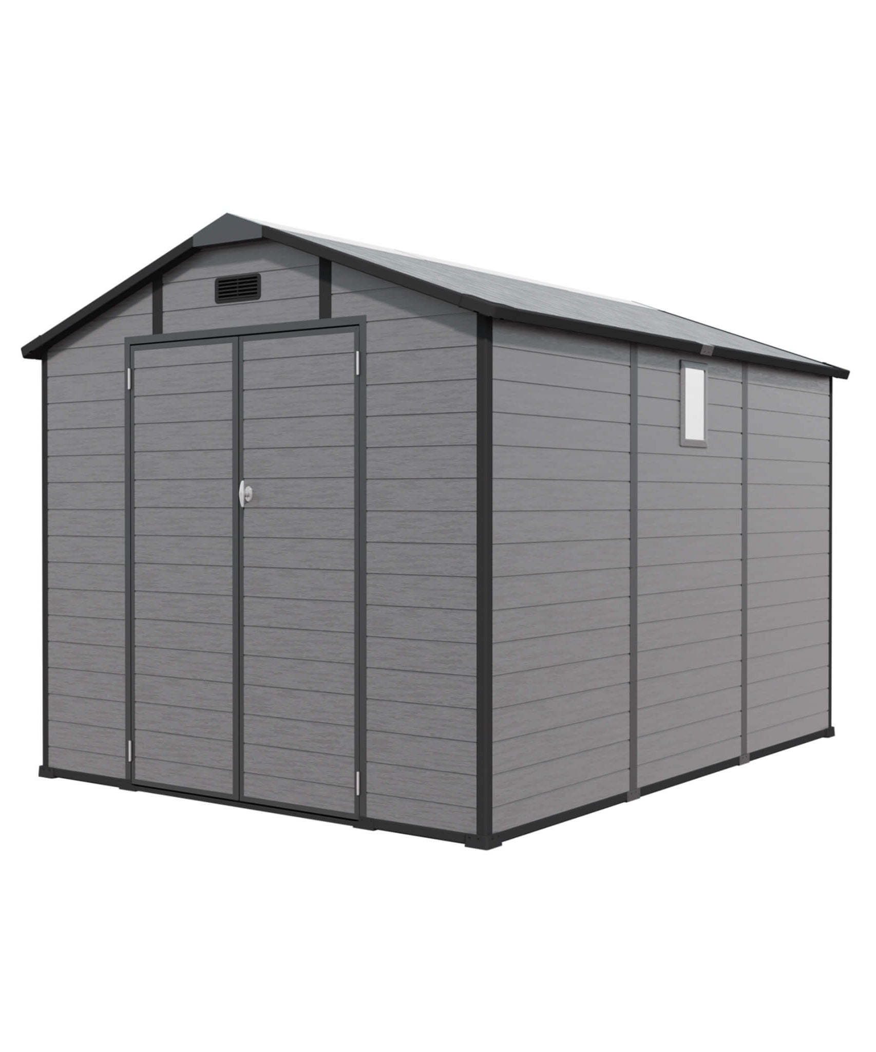 Alora Large Plastic Lockable Resin Outdoor Storage Shed With Window And Floor (SAK25870)