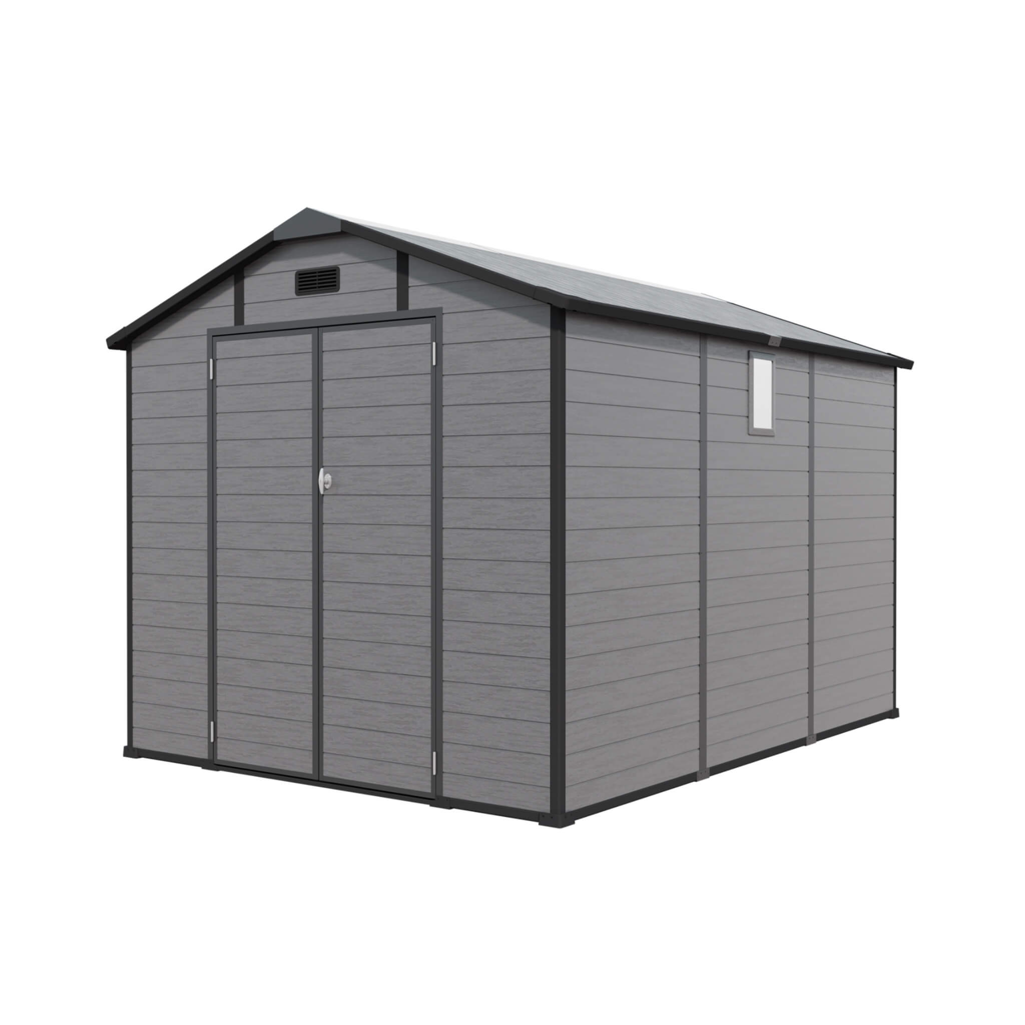 Alora Large Plastic Lockable Resin Outdoor Storage Shed With Window And Floor (SAK25870)