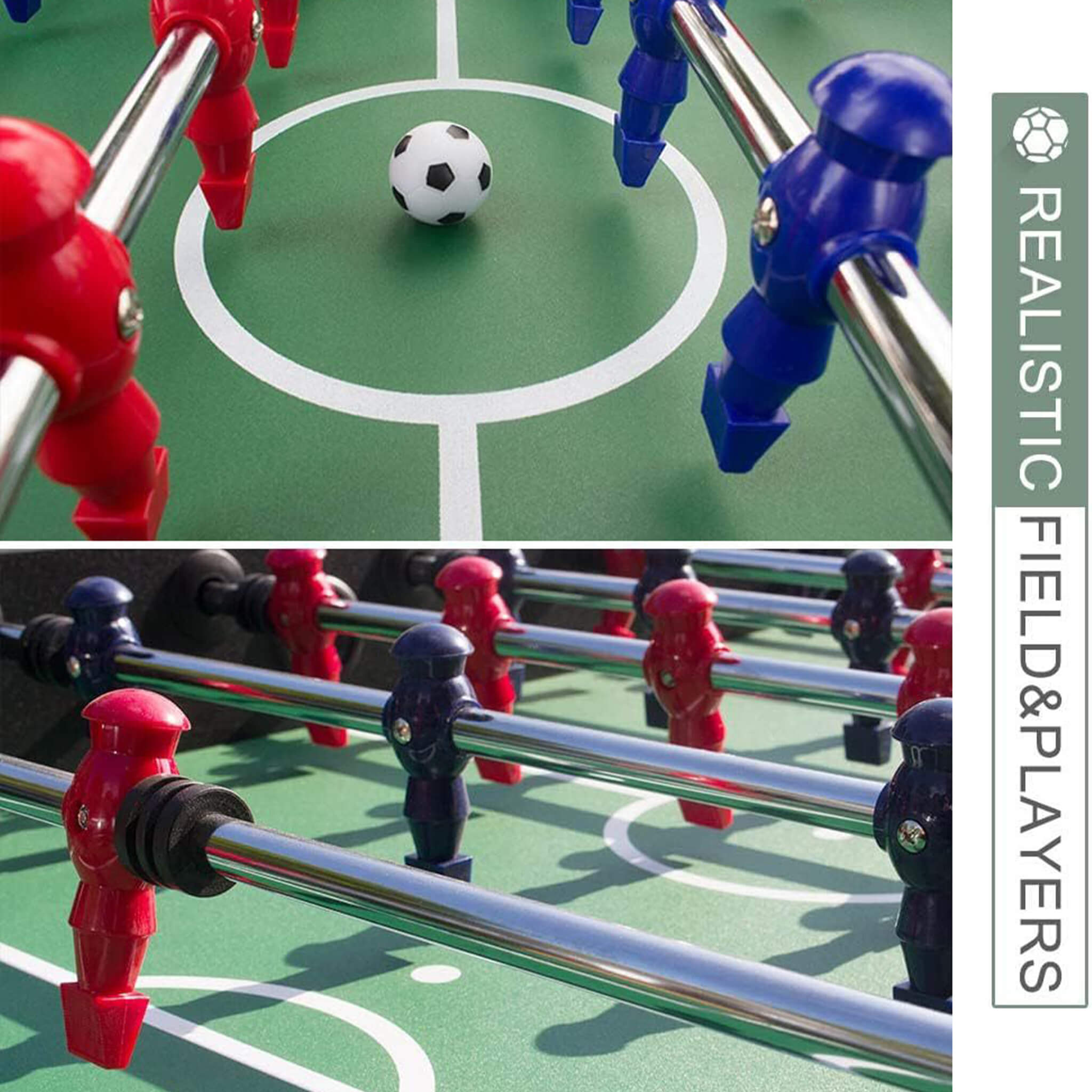 Large 56-Inch Premium Full-Size Soccer Foosball Game Table (SAK96312)