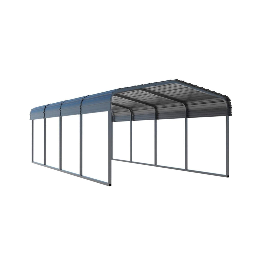 [12X20FT] Alora Premium Modern Heavy-Duty Outdoor Alloy Steel Carport Canopy (SAK91486)