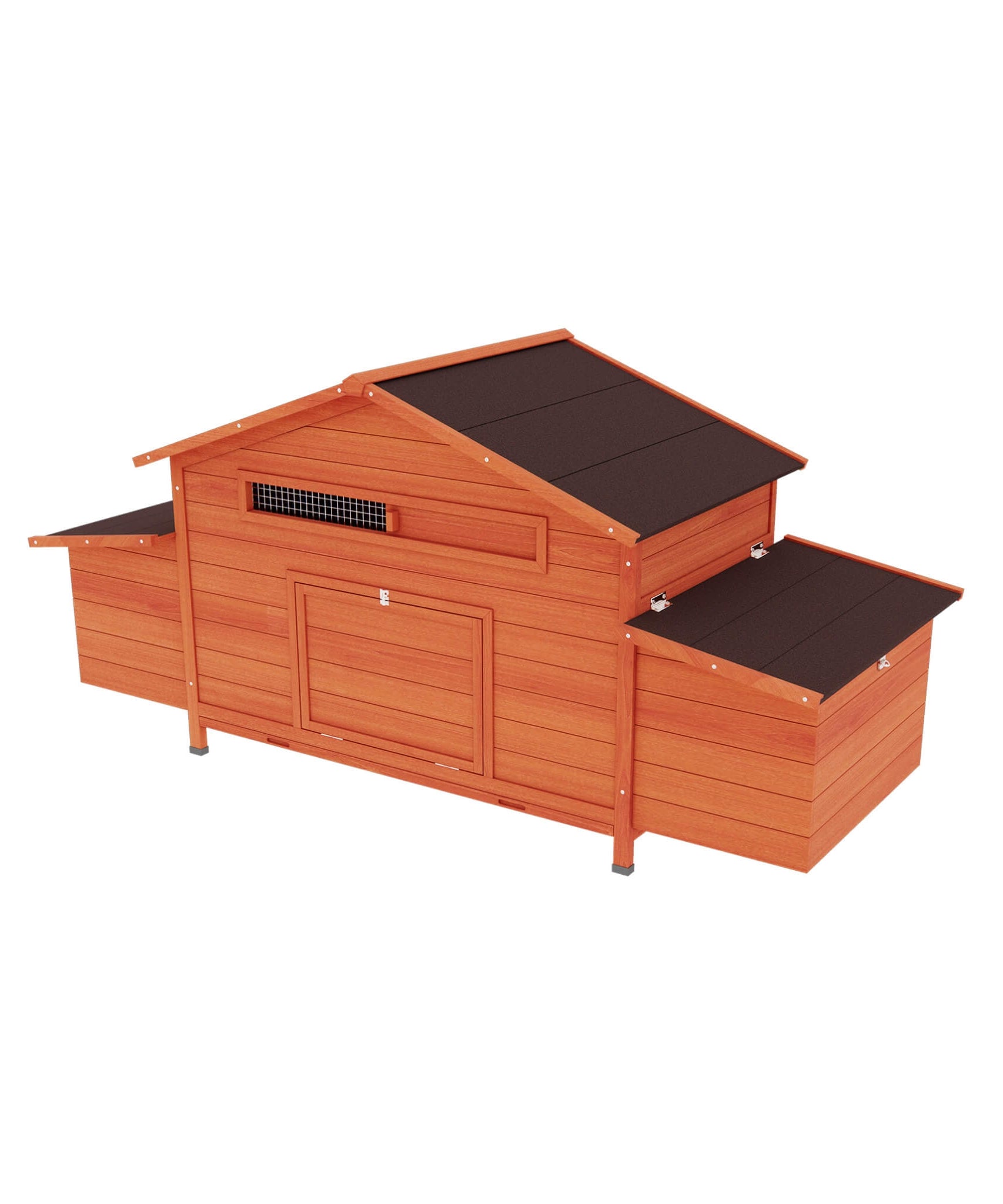 Large 44-Inch Premium Outdoor Spacious Wooden Chicken Coop With Two-Sides Nesting Boxes (SAK21875)