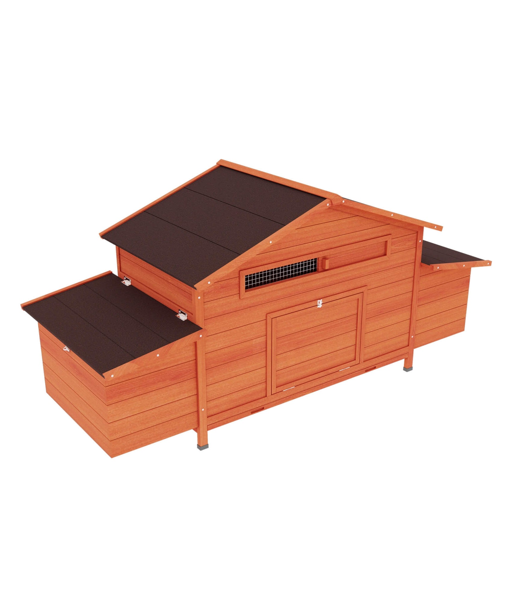 Large 44-Inch Premium Outdoor Spacious Wooden Chicken Coop With Two-Sides Nesting Boxes (SAK21875)