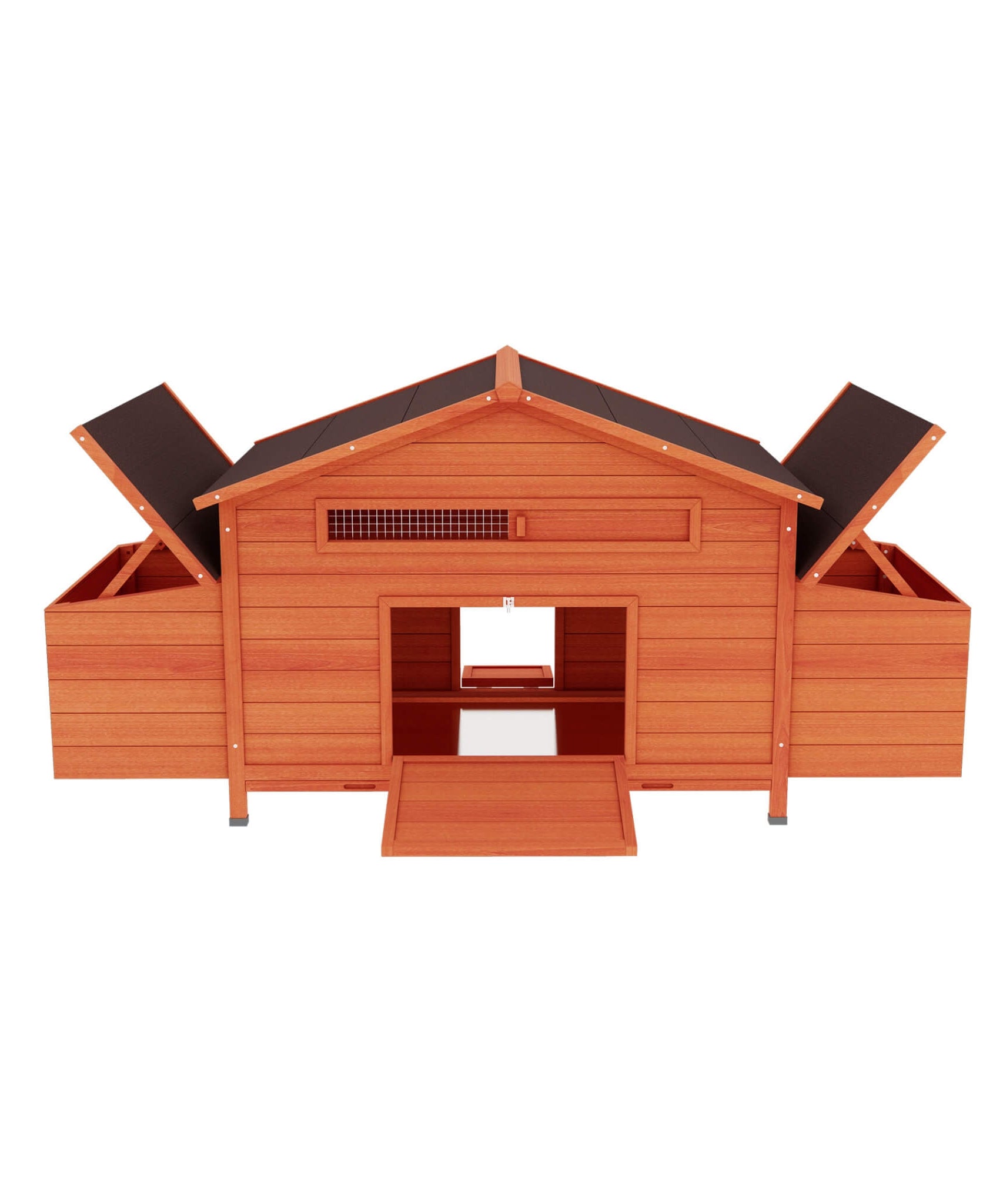 Large 44-Inch Premium Outdoor Spacious Wooden Chicken Coop With Two-Sides Nesting Boxes (SAK21875)