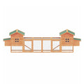 Large 160-Inch Wooden Backyard Hen Chicken Coop Enclosure W/ Nest Box & Run (SAK96451)