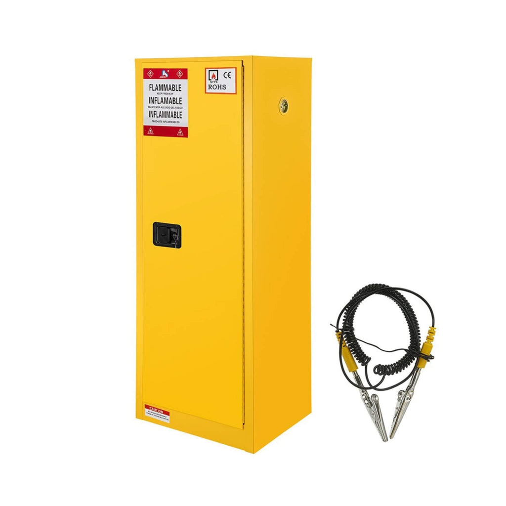 Large Yellow 35-Inch Heavy-Duty Flammable Welded Fireproof Storage Cabinet (SAK52837)
