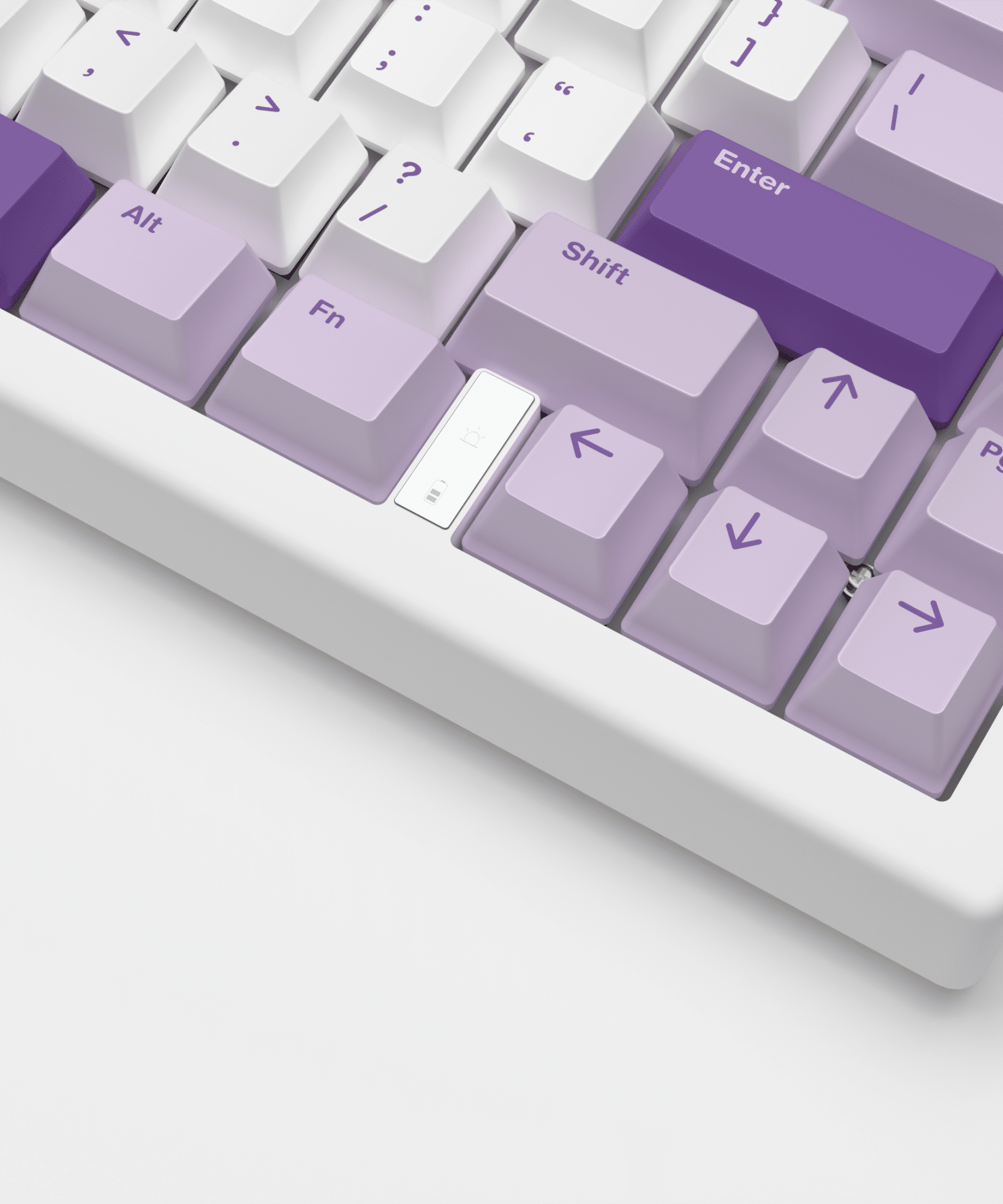 Lavender Design Keycaps and Mechanical Keyboard