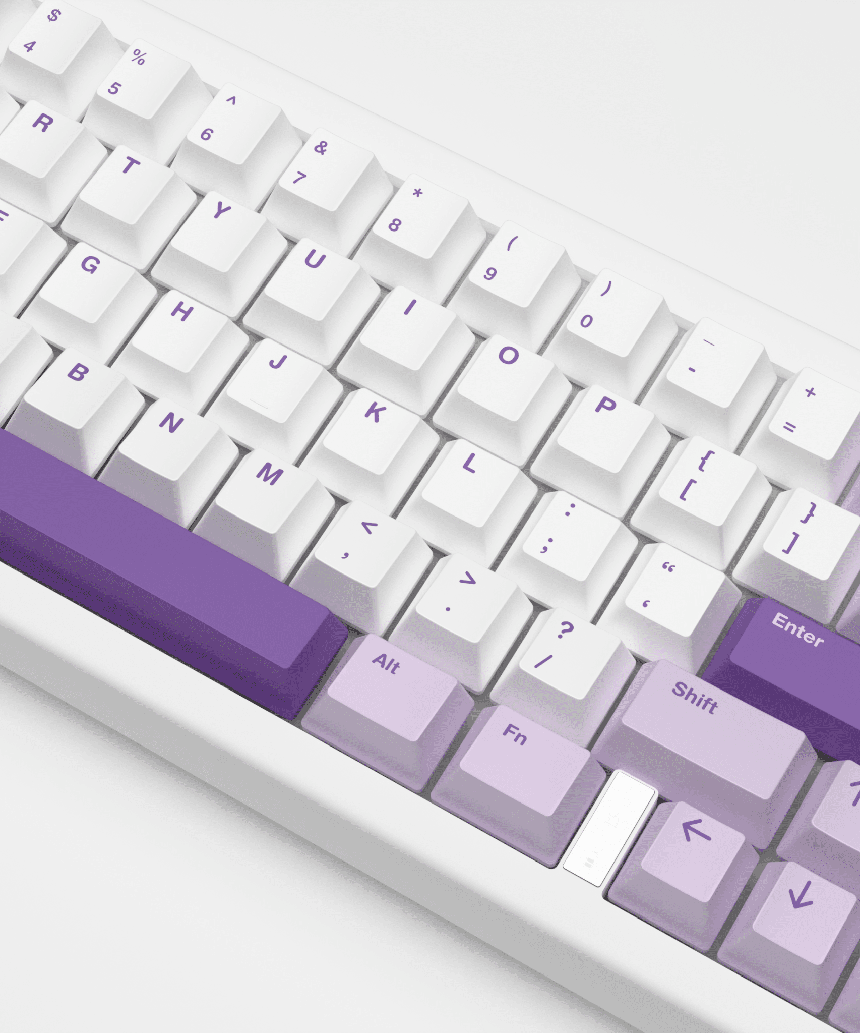 Lavender Design Keycaps and Mechanical Keyboard