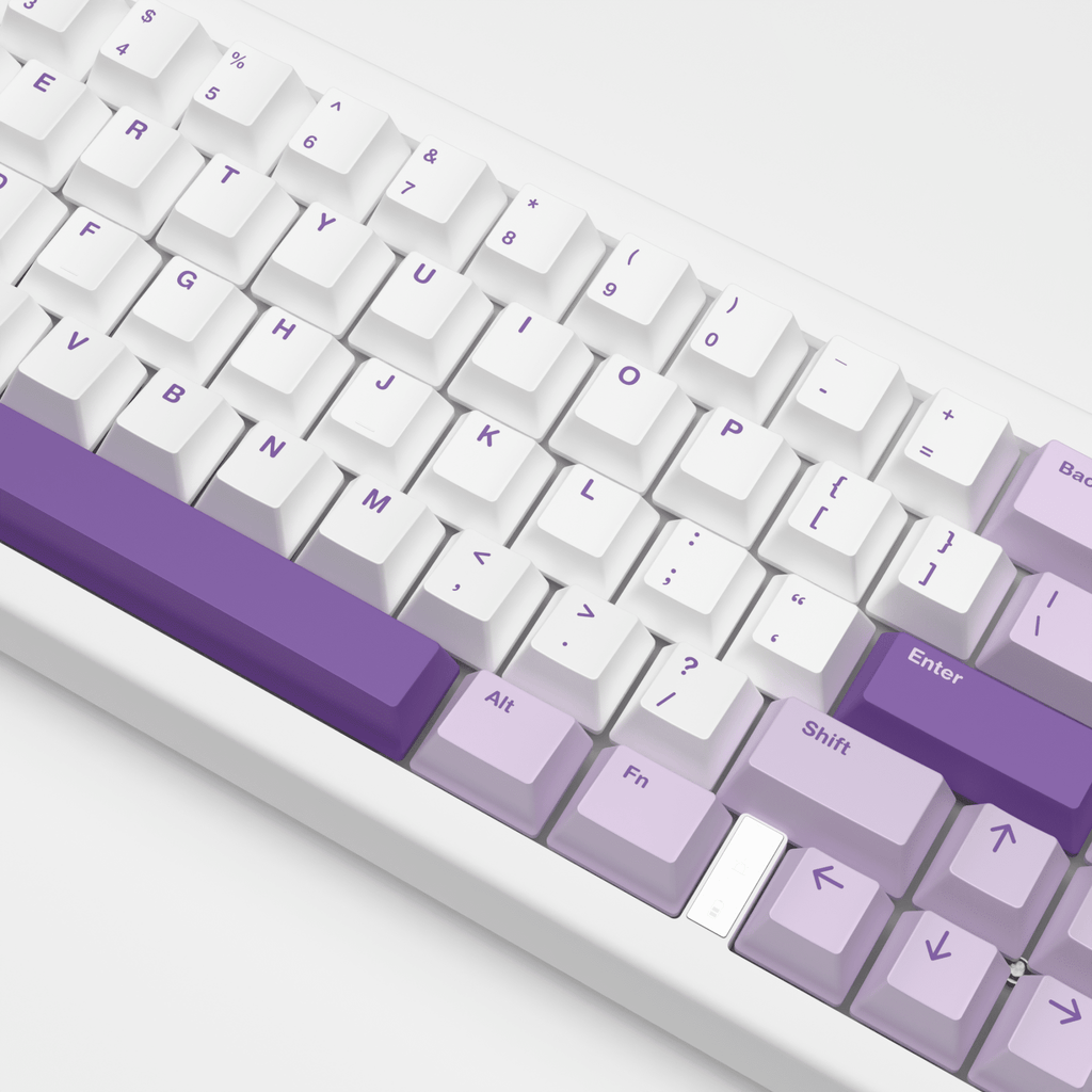 Lavender Design Keycaps and Mechanical Keyboard