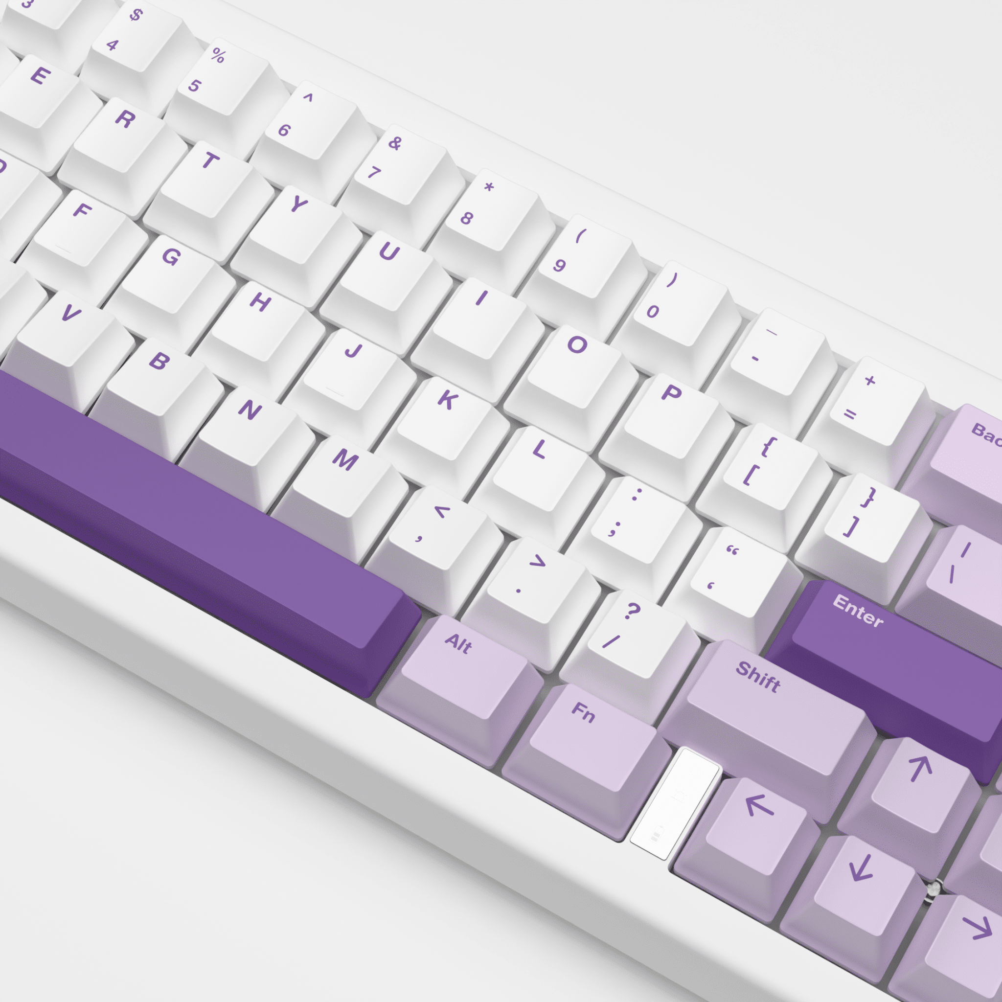 Lavender Design Keycaps and Mechanical Keyboard