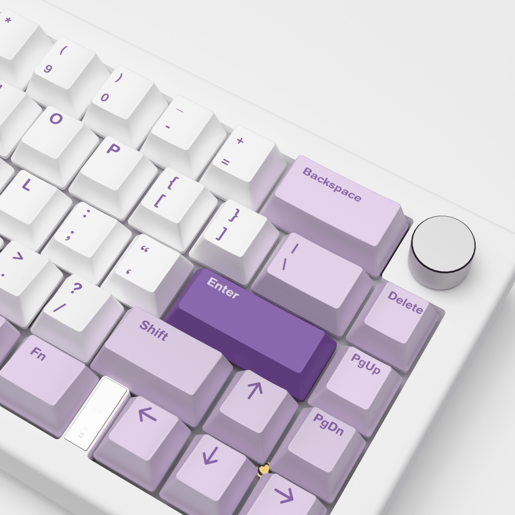 Lavender Design Keycaps and Mechanical Keyboard