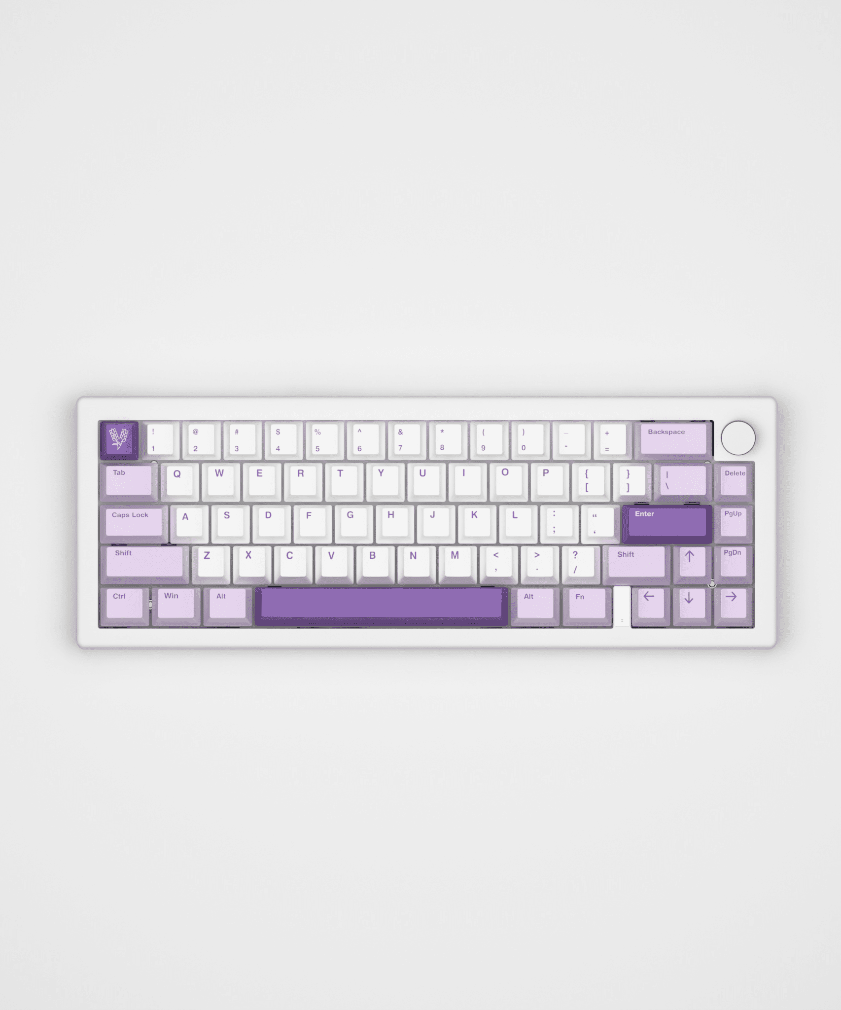 Lavender Design Keycaps and Mechanical Keyboard