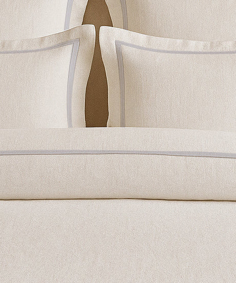 Linen Frame Trim Duvet Cover Set
