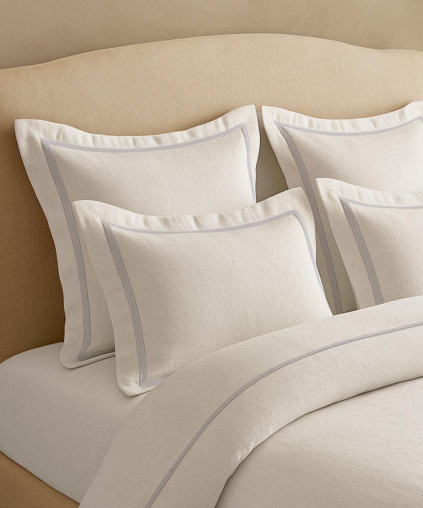Linen Frame Trim Duvet Cover Set