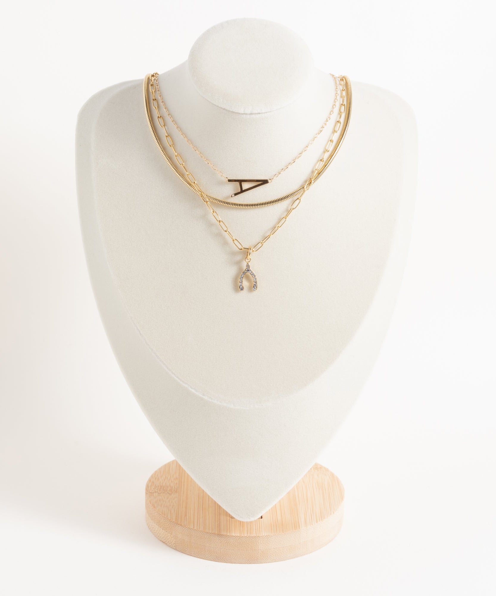 Initial A Precious Elongated Necklace