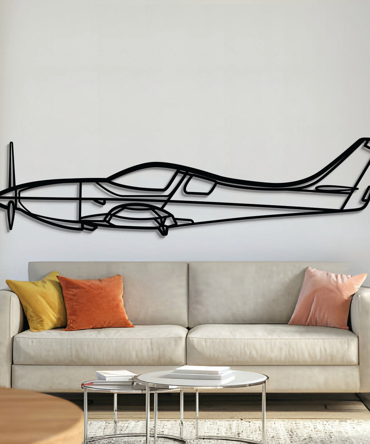 Metallflugzeug-Wandkunst im Vintage-Stil – NCP0578