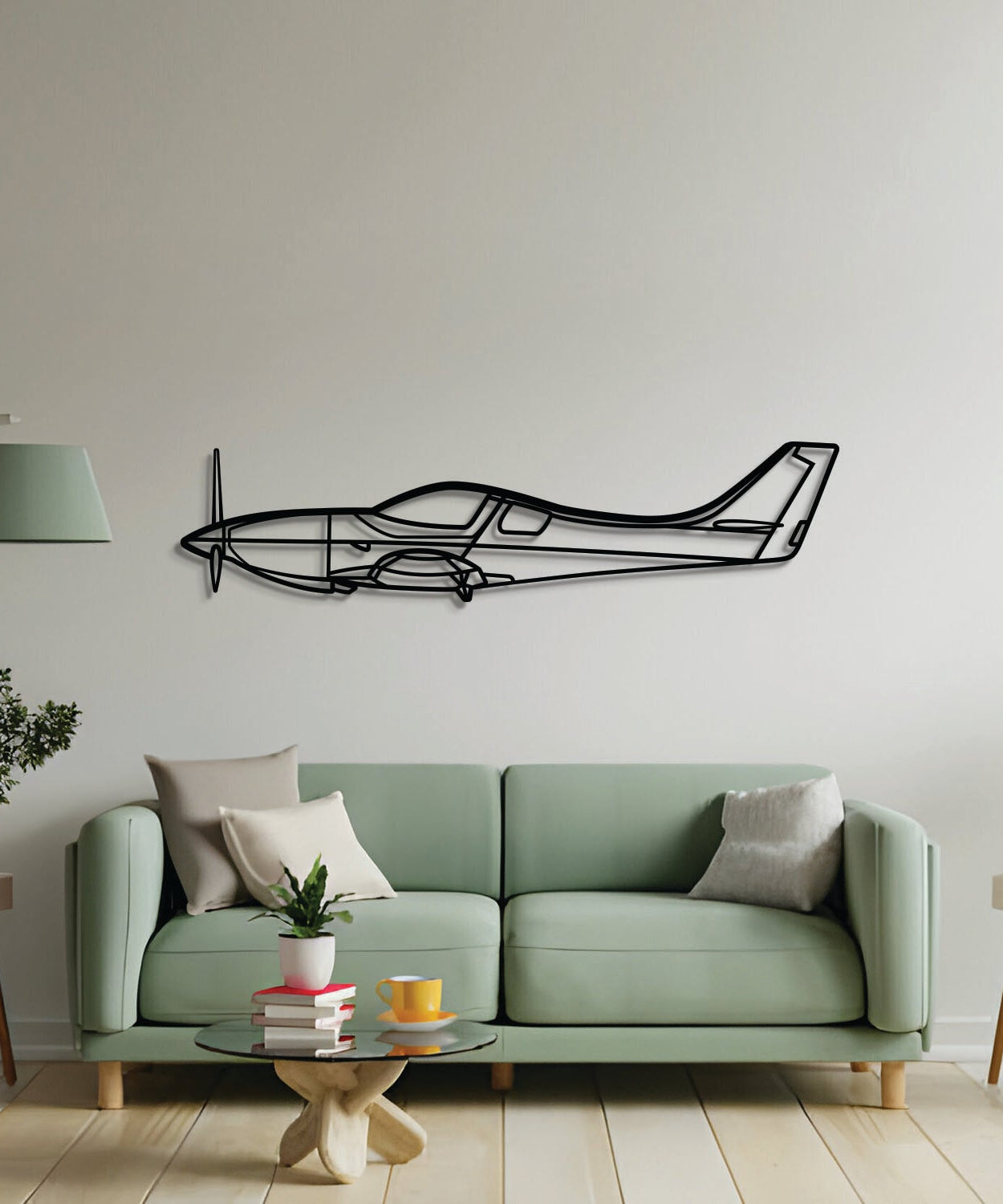 Metallflugzeug-Wandkunst im Vintage-Stil – NCP0578
