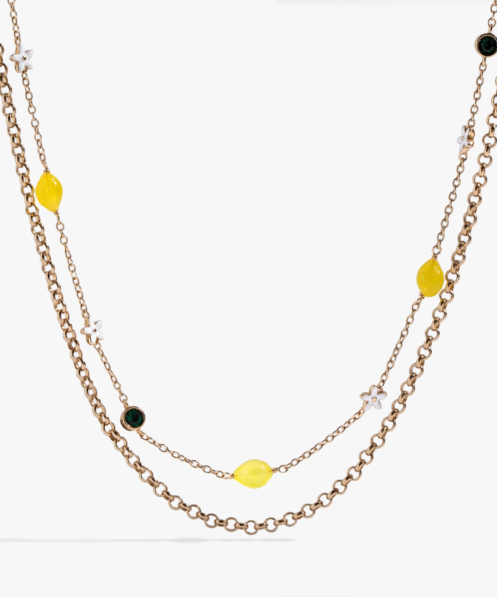 Double-Layer Lemon Necklace
