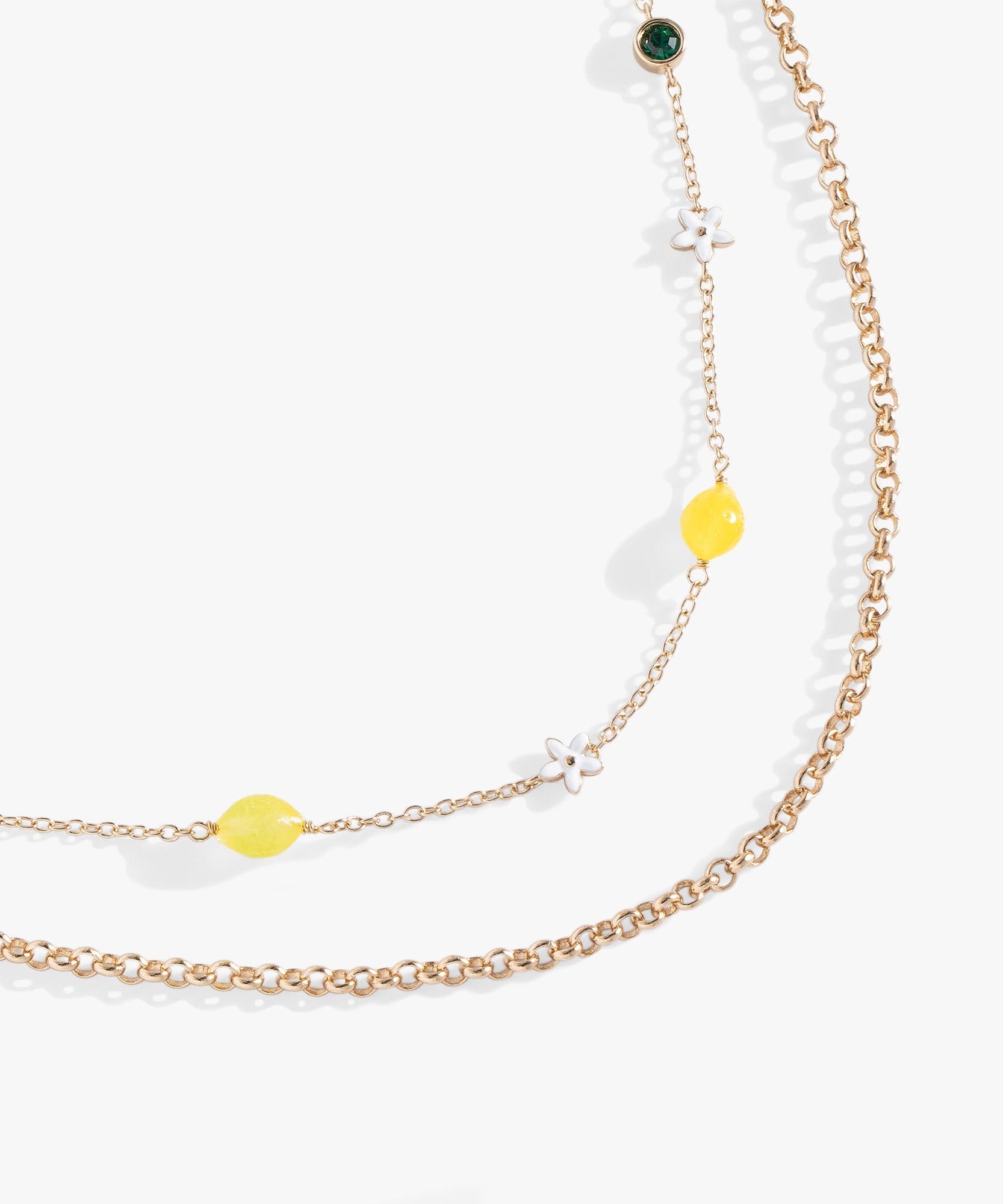 Double-Layer Lemon Necklace