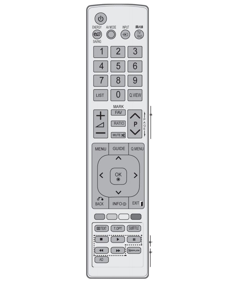 LG 2352272OH TV Remote Control
