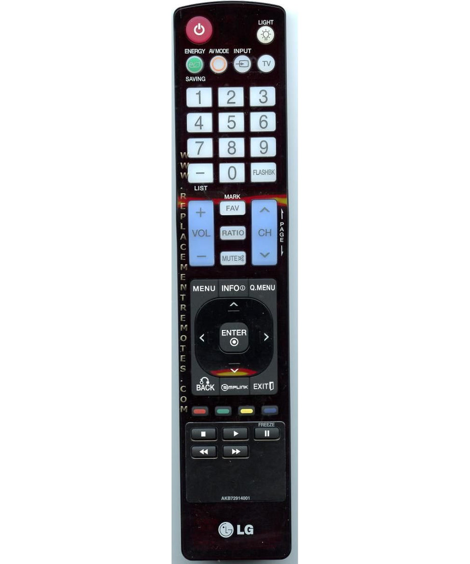LG AKB72914001 TV Remote Control