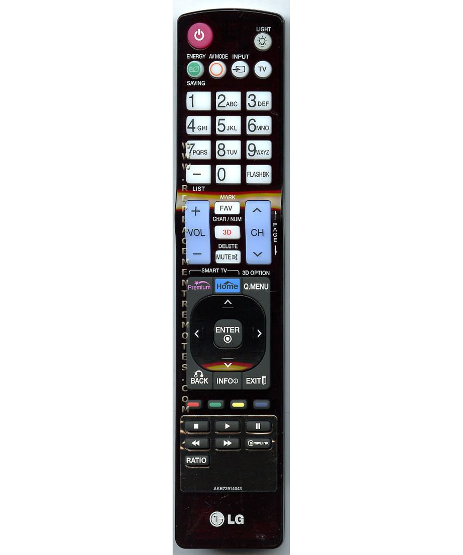 LG AKB72914043 TV Remote Control