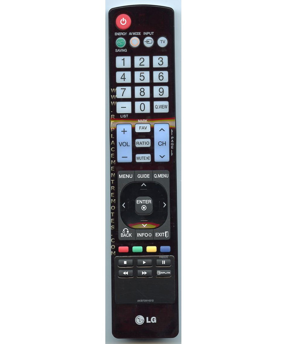 LG AKB72914212 TV Remote Control | IR