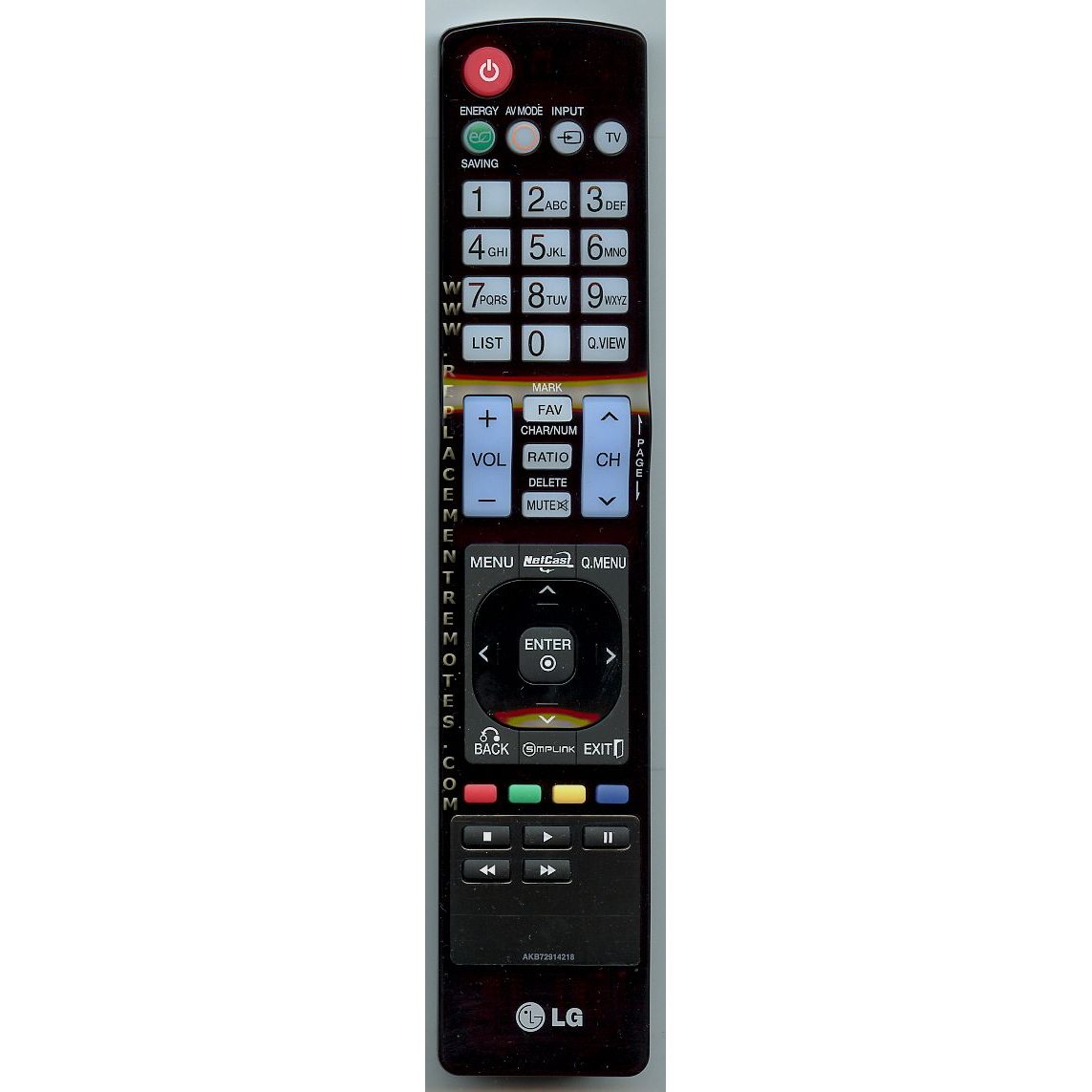 LG AKB72914218 TV Remote Control
