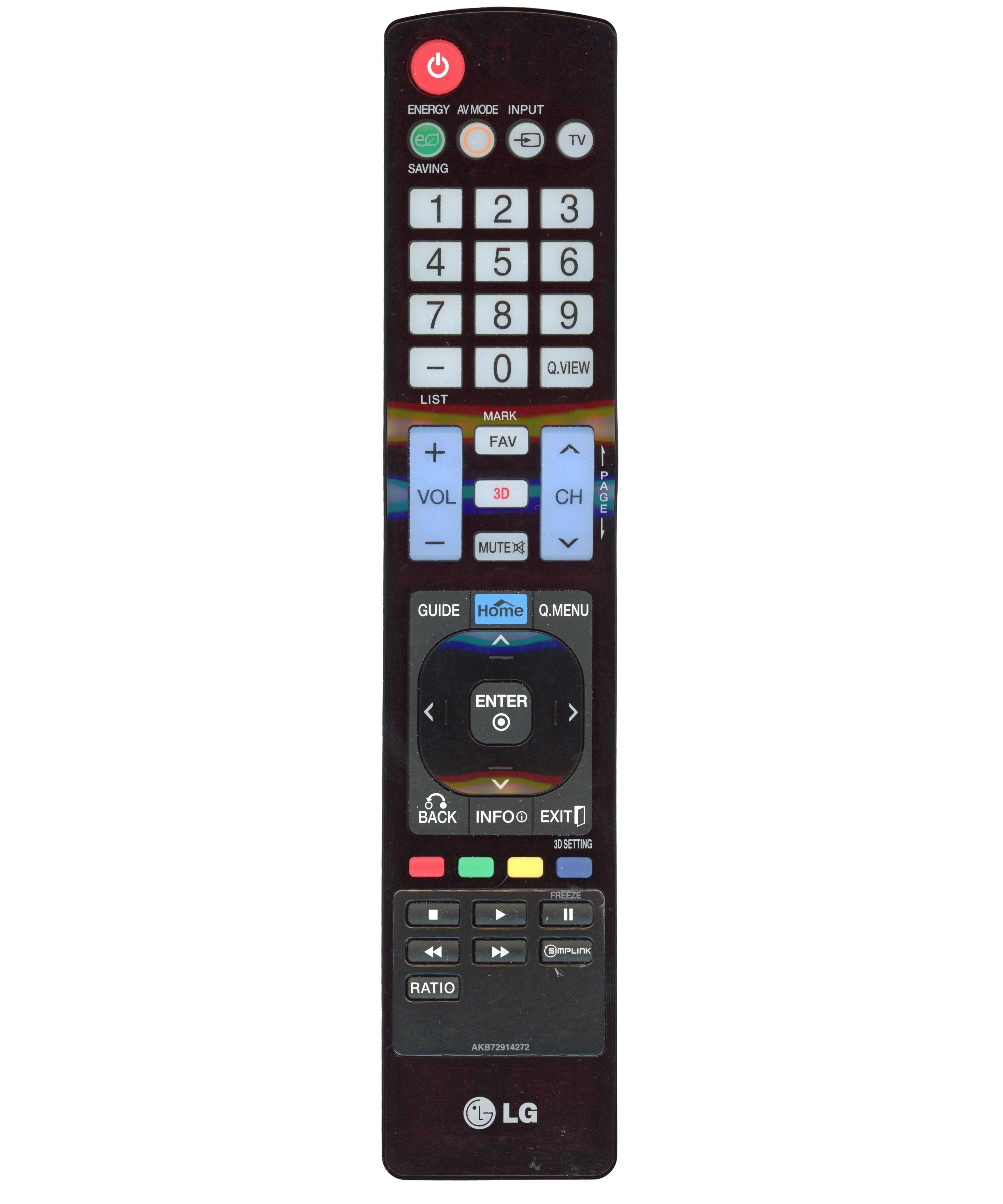 LG AKB72914272 TV Remote Control