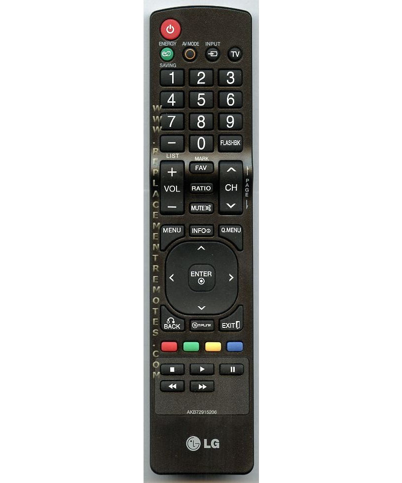 LG AKB72915206 TV Remote Control