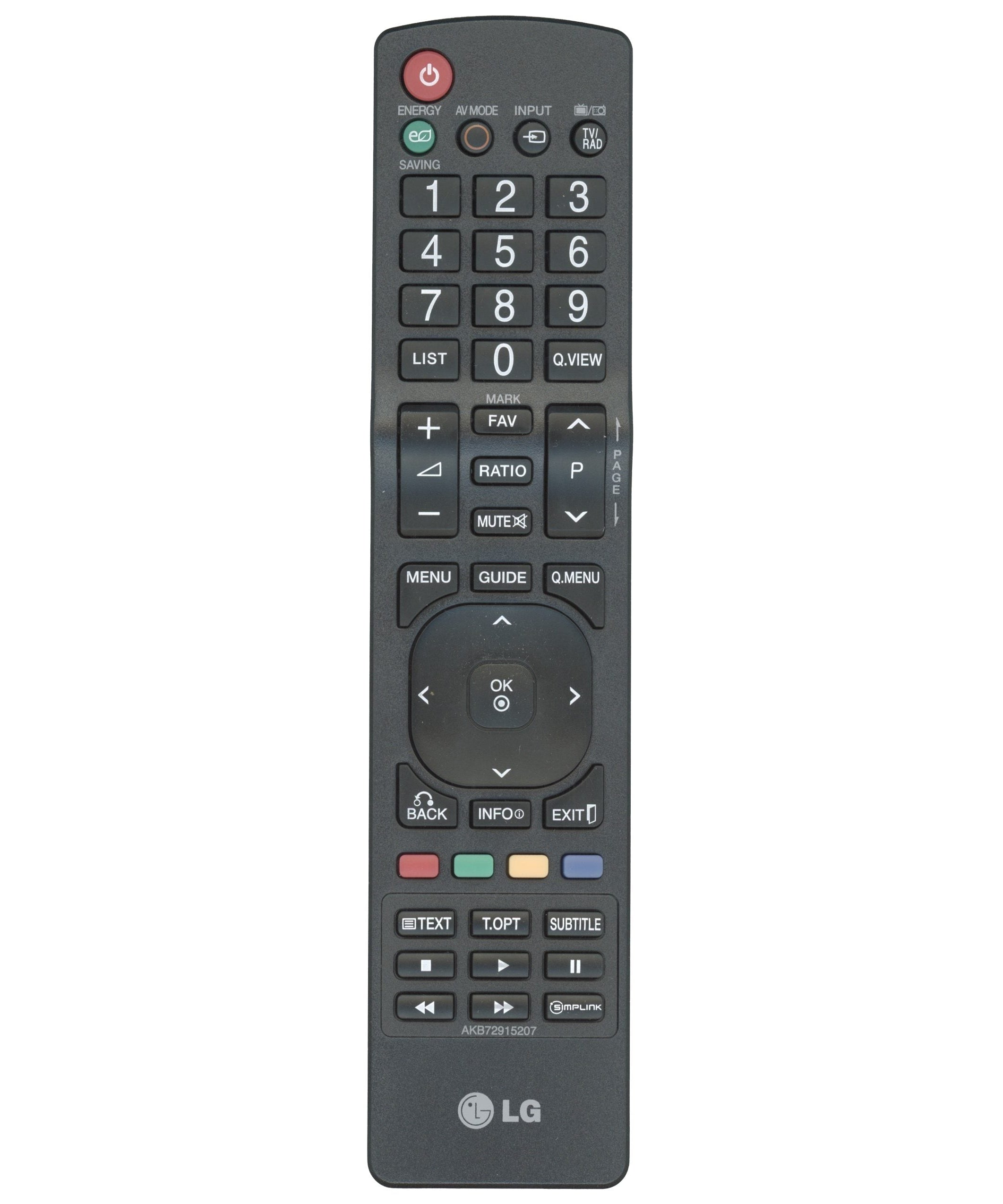 LG AKB72915207 TV Remote Control