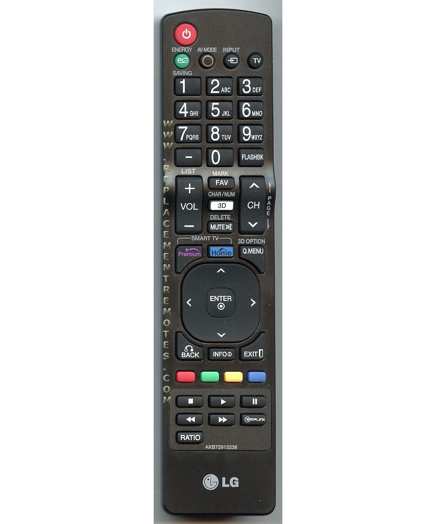 LG AKB72915238 TV Remote Control