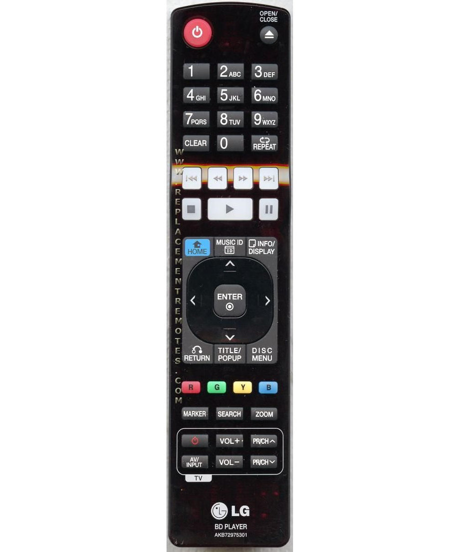 LG AKB72975301 Blu-ray Remote Control