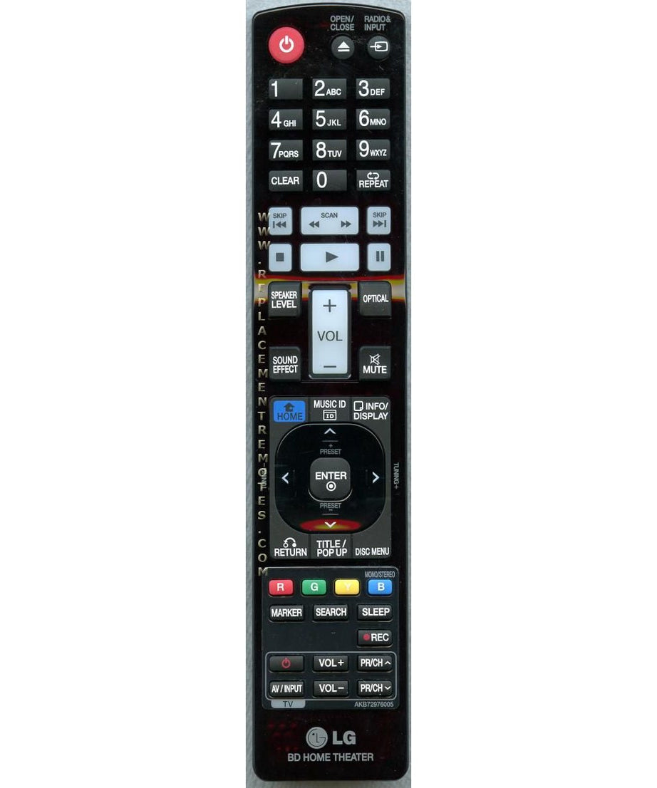 LG AKB72976005 Blu-ray Remote Control