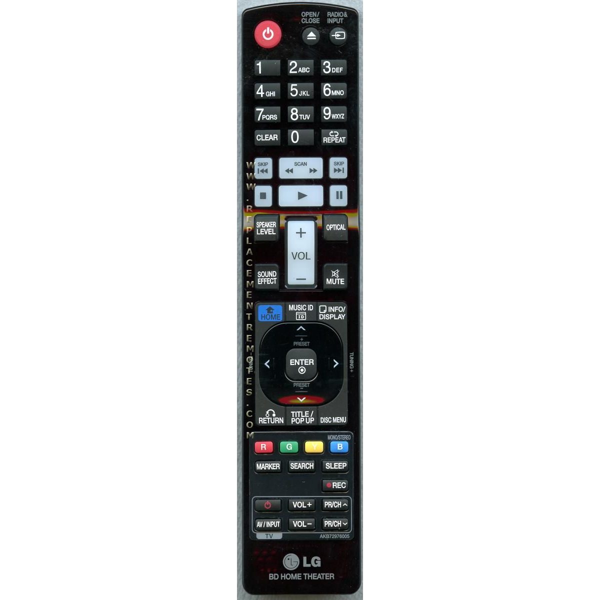 LG AKB72976005 Blu-ray Remote Control