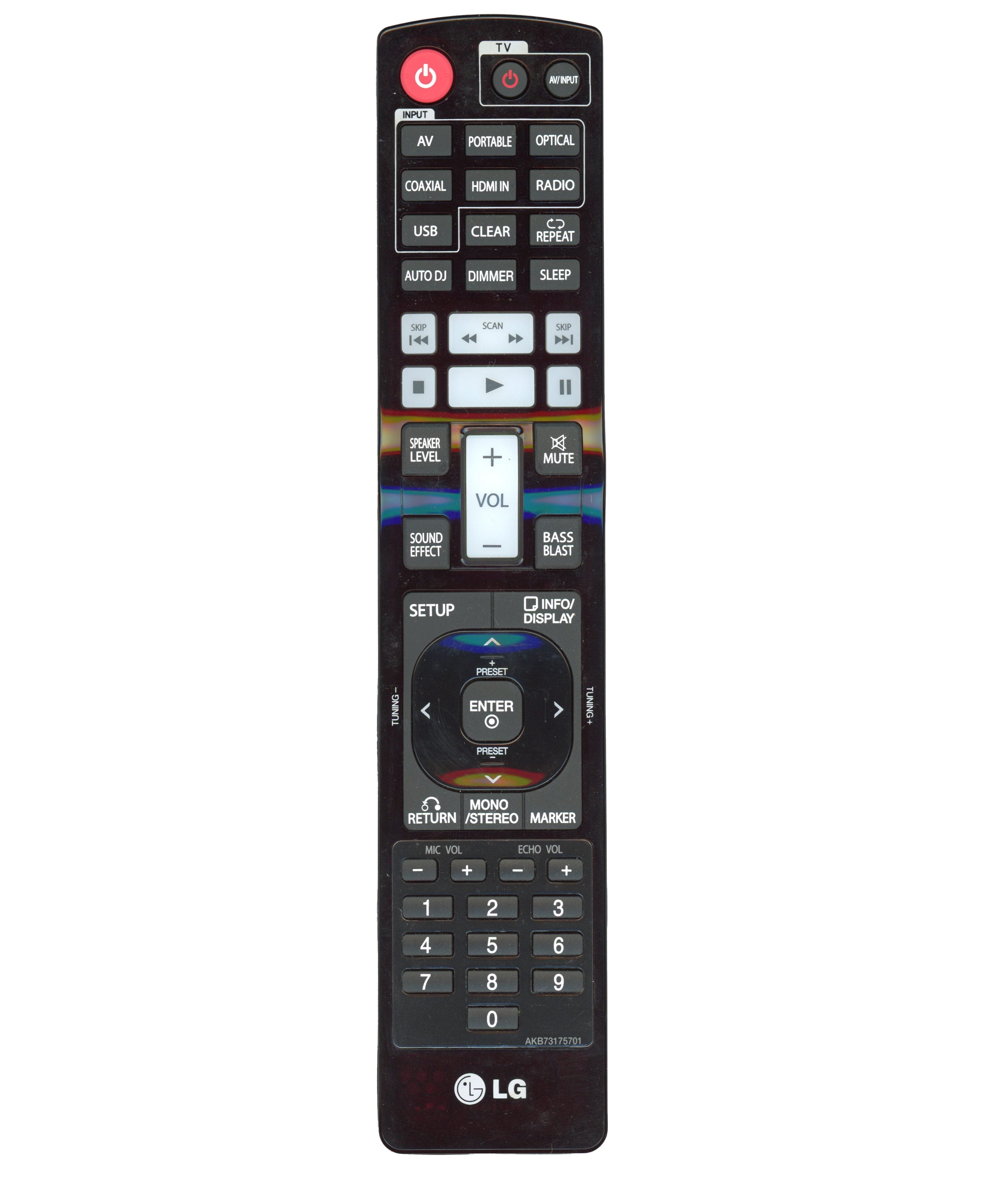 LG AKB73175701 Audio Remote Control