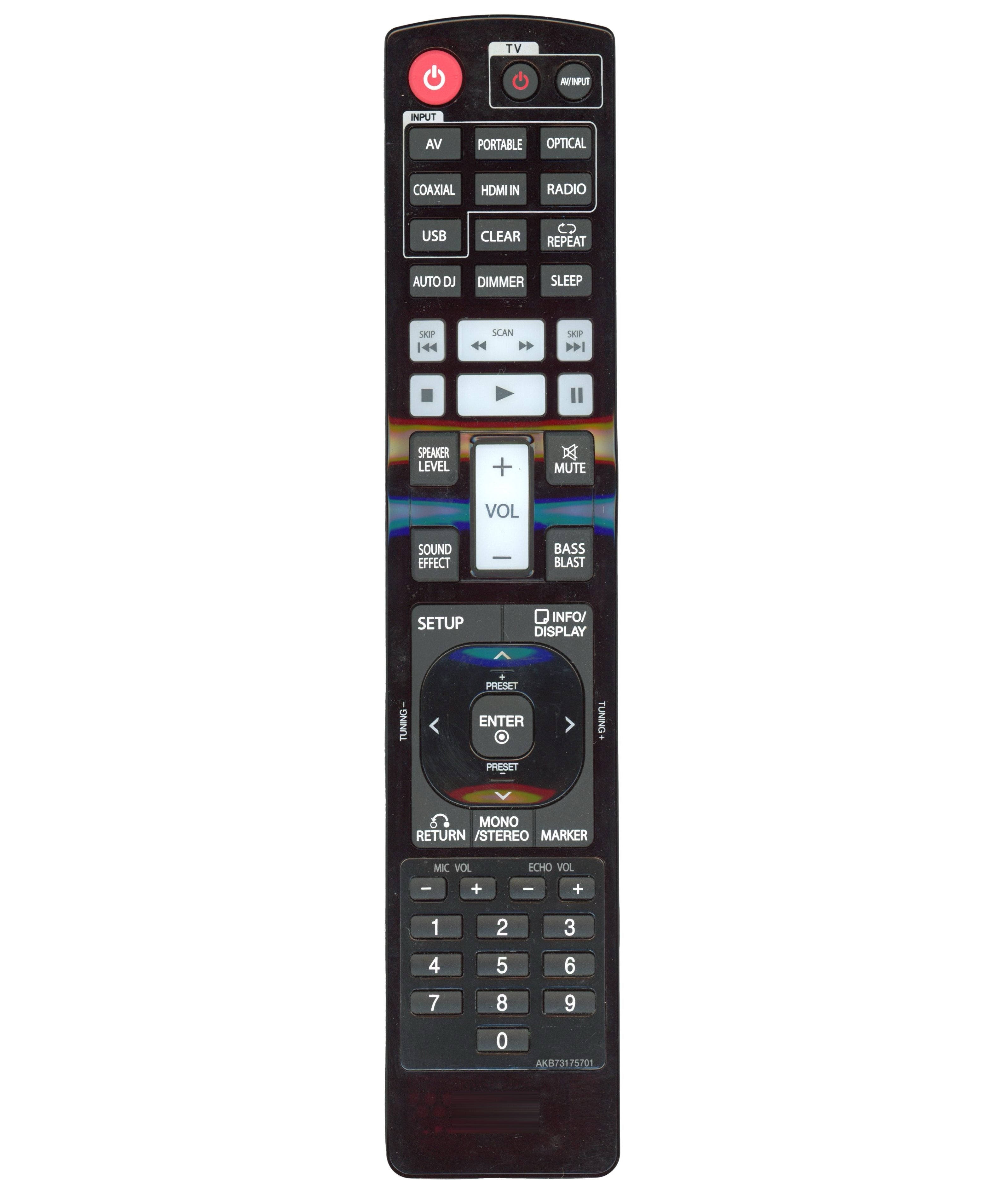 LG AKB73175701 Audio Remote Control