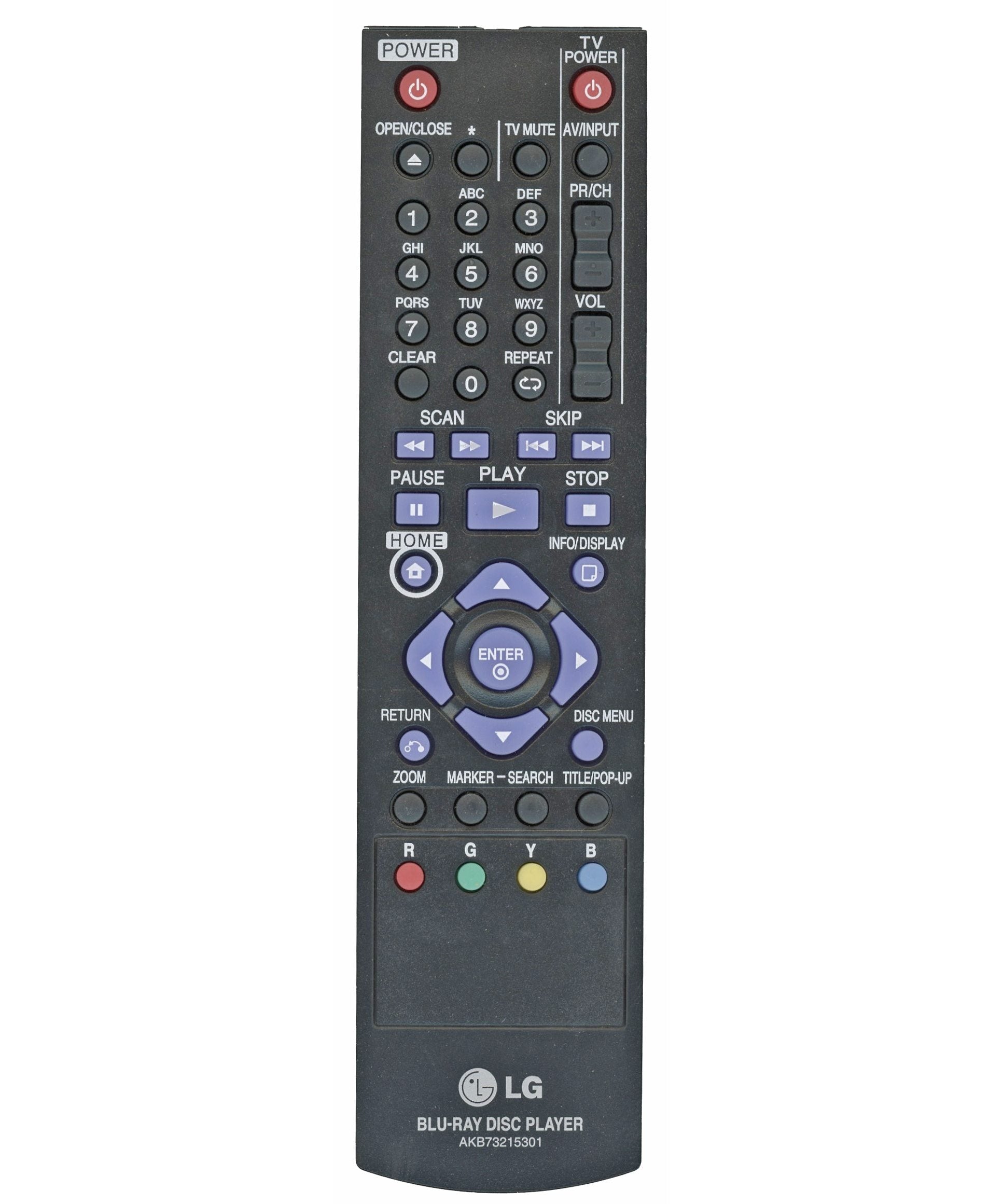LG AKB73215301 Blu-ray Remote Control