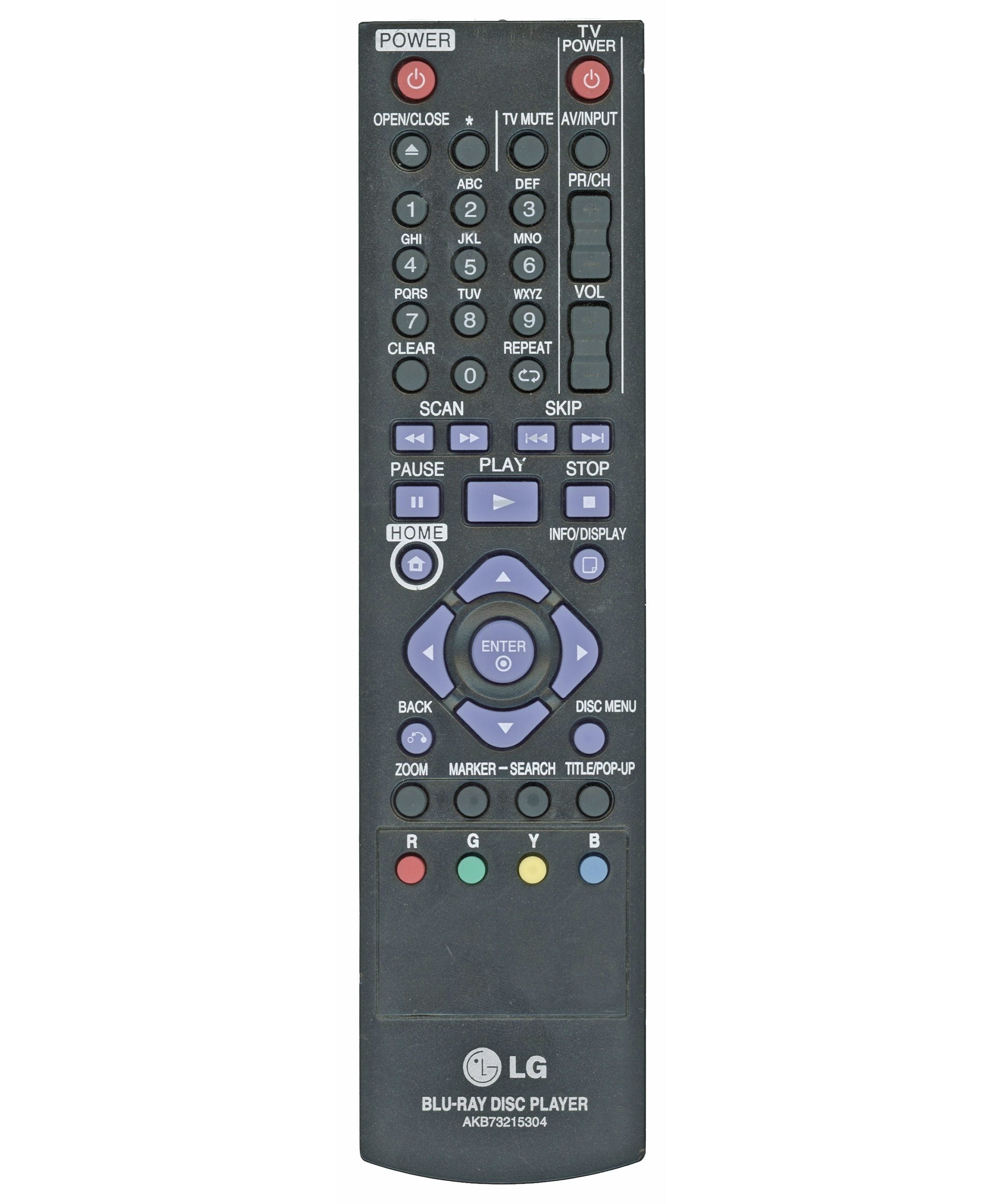LG AKB73215304 Blu-ray Home Theater Remote Control