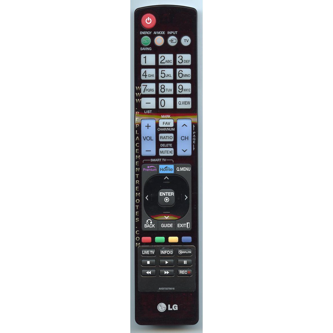 LG AKB73275616 TV Remote Control