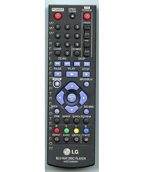 LG AKB73495301 Blu-ray Remote Control