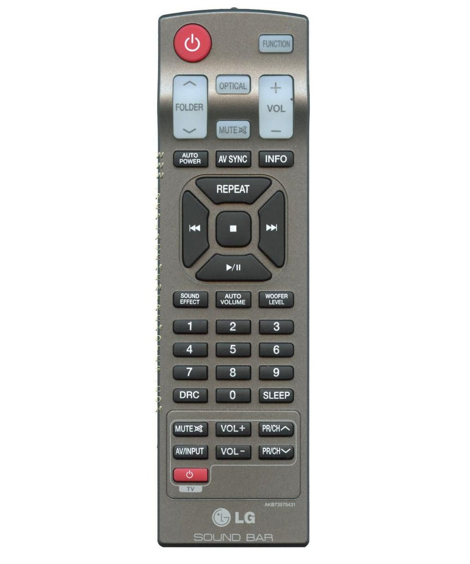 LG AKB73575431 Sound Bar Remote Control