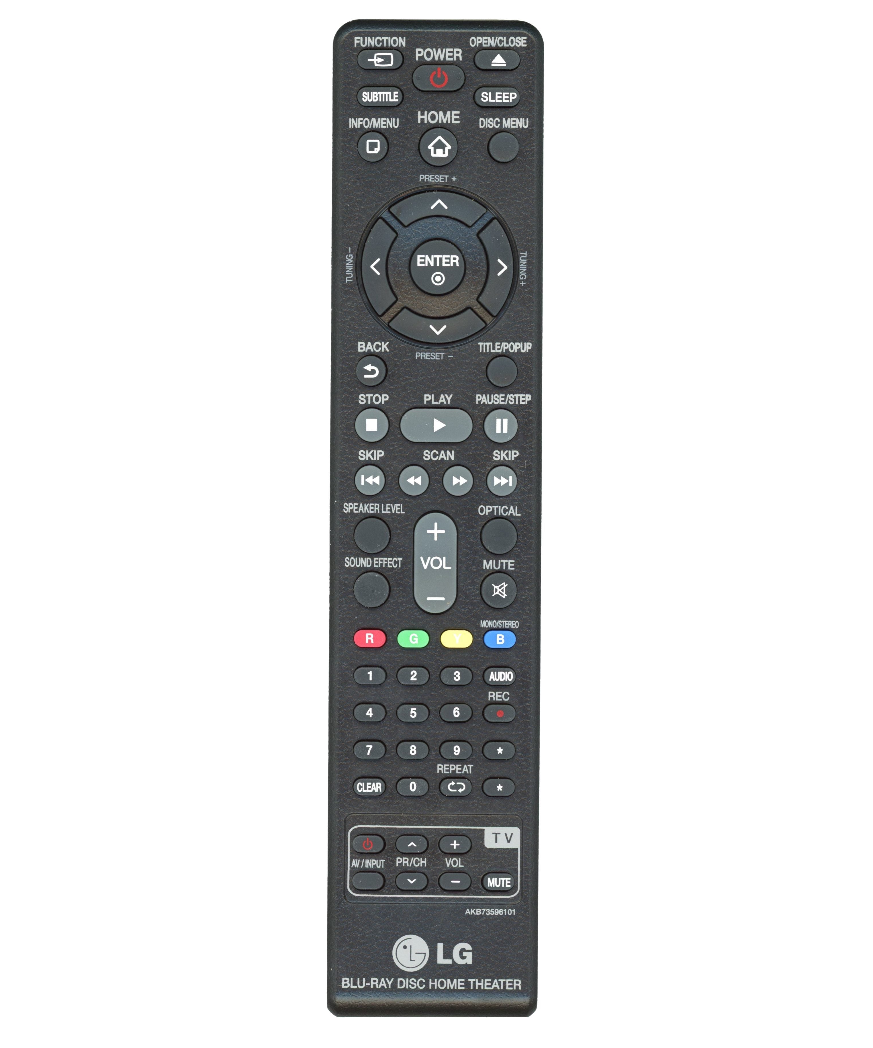 LG AKB73596101 Blu-ray Home Theater Remote Control