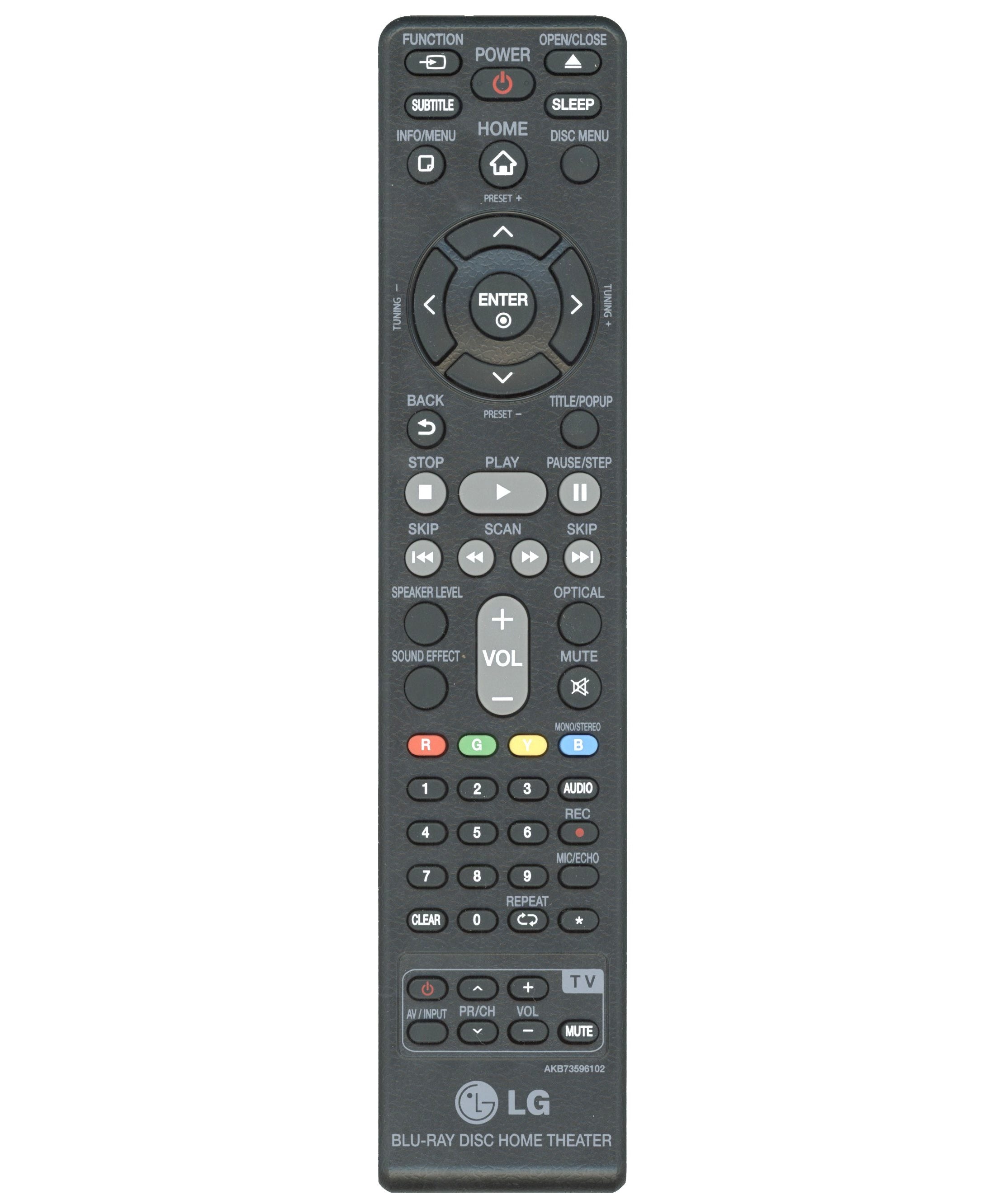 LG AKB73596102 Blu-ray Home Theater Remote Control