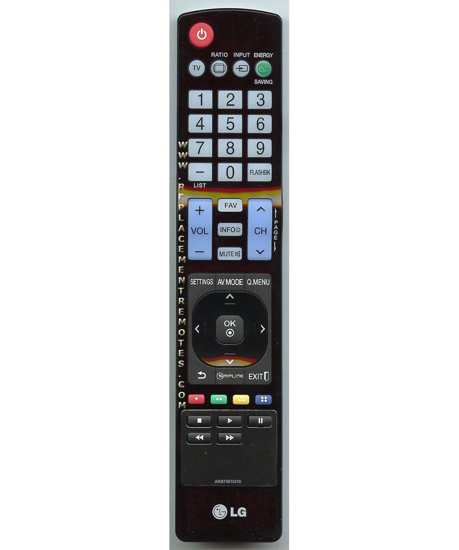 LG AKB73615316 TV Remote Control