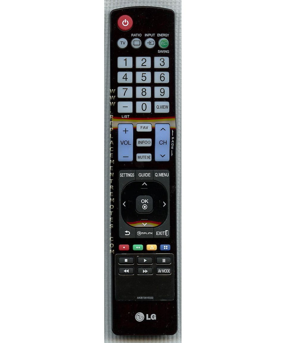 LG AKB73615322 TV Remote Control