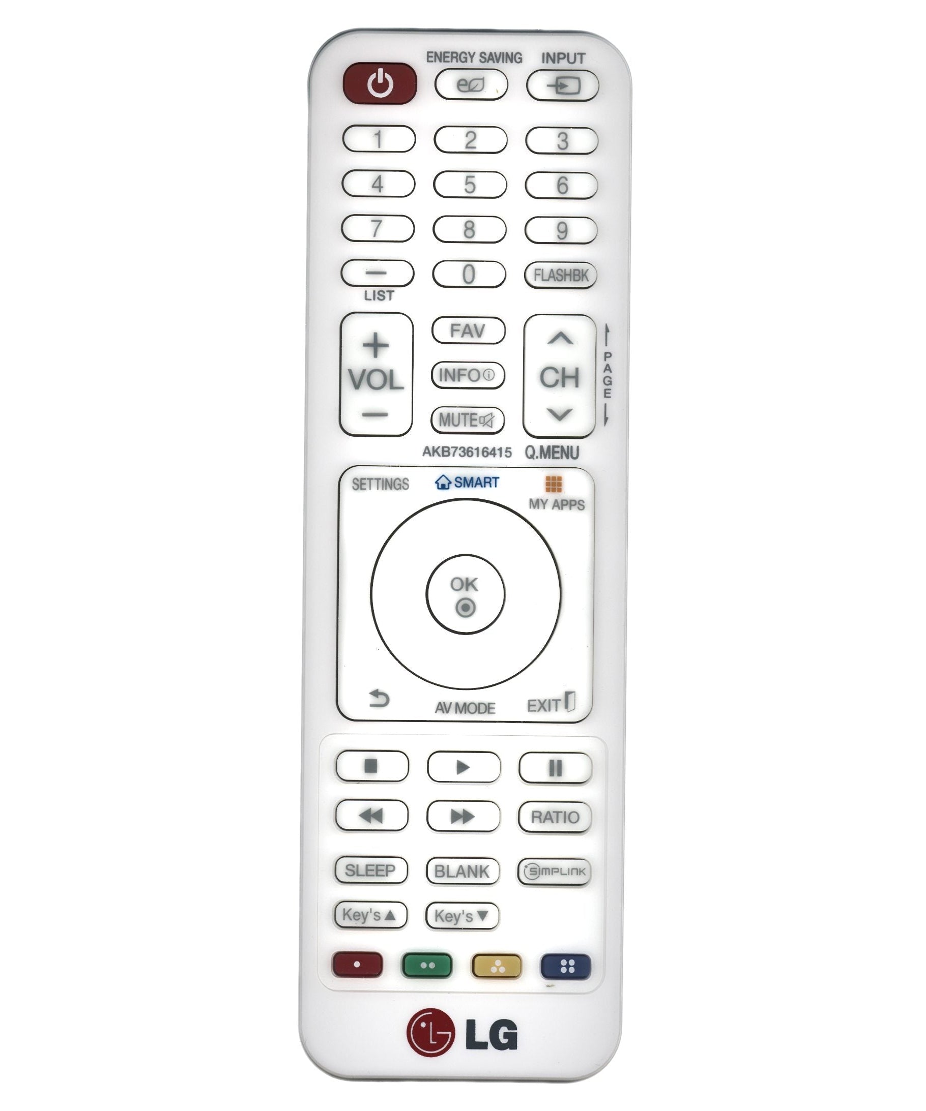 LG AKB73616415 TV Remote Control