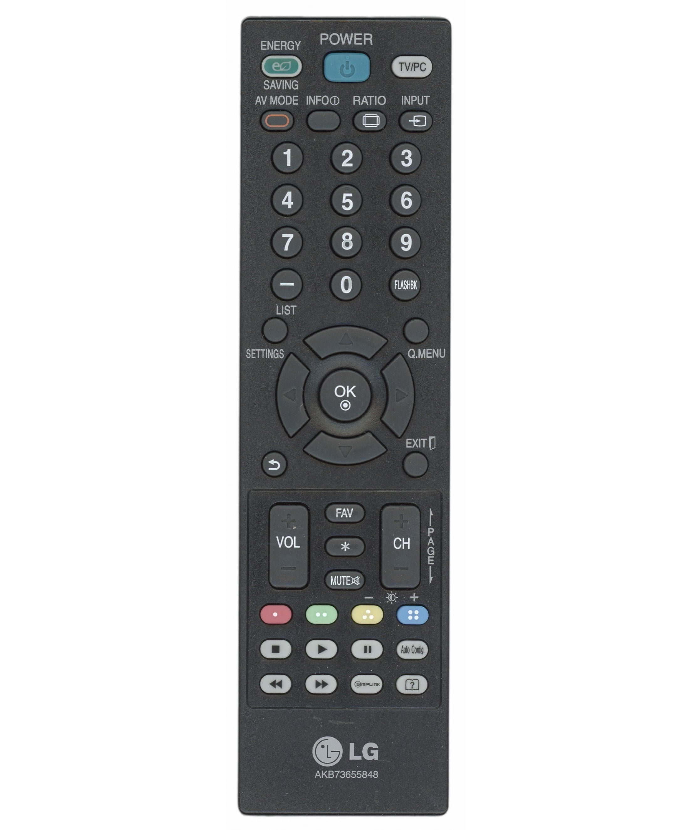 LG AKB73655848 TV Remote Control